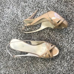Kate Spade — Ankle Strap Nude Heels